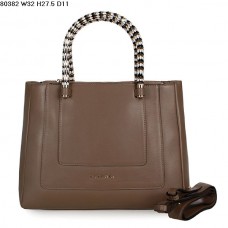 Bvlgari Nowa torba ręczna Serpenti ze skóry cielęcej Khaki 80382 Bvlgari Nowa torba ręczna Serpenti ze skóry cielęcej Khaki 80382