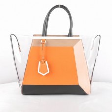 Fendi 2Jours Pomarańczowa Przezroczysta Torba PVC