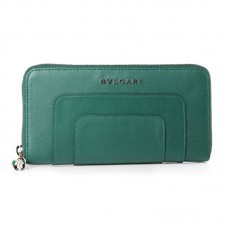 Bvlgari Serpenti Original Leather Zipped Wallet Green 201301 Bvlgari Serpenti Original Leather Zipped Wallet Green 201301