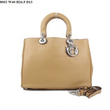 Dior Diorissimo Jumbo Bag Apricot Nappa Leather (Silvery Hardware) 8002