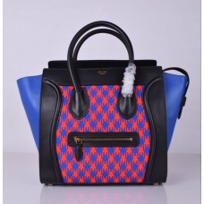 Duża torba podróżna Celine w czarno-niebieską pepitkę Duża torba podróżna Celine w czarno-niebieską pepitkę