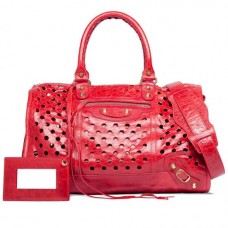 Balenciaga Maxi Twiggy M Polka Dots Red