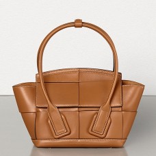 Bottega Veneta Mini Arco 29 Bag In Wood Weave Calfskin