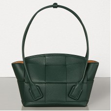 Torebka Bottega Veneta Small Arco 33 z zielonej licowej skóry cielęcej