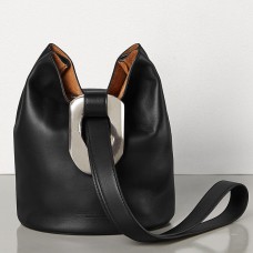 Torba typu drop bag Bottega Veneta z czarnej skóry nappa