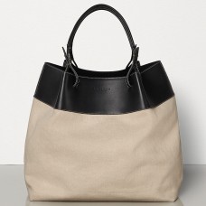 Torba Bottega Veneta Quad Tote z lnu i skóry cielęcej Torba Bottega Veneta Quad Tote z lnu i skóry cielęcej