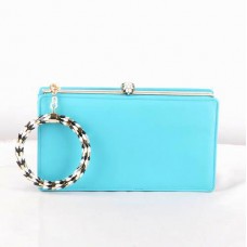 Bvlgari Serpenti Oryginalna skórzana torebka w ramce Sky Blue 82121 Bvlgari Serpenti Oryginalna skórzana torebka w ramce Sky Blue 82121