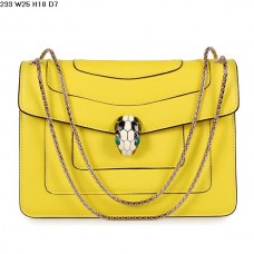 Torba Bvlgari Serpenti GM ze skóry cielęcej w kolorze żółtym Torba Bvlgari Serpenti GM ze skóry cielęcej w kolorze żółtym