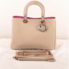 Torba Dior Diorissimo Medium Bag Beige Original Leather (Golden Hardware) 603 Torba Dior Diorissimo Medium Bag Beige Original Leather (Golden Hardware) 603