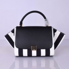Torba Celine Medium Trapeze w czarno-białe paski