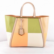 Fendi 2Jours Wielokolorowa Żółta Torba Skórzana Ferrari