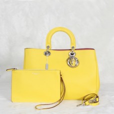 Torba Dior Diorissimo Jumbo, żółta, importowana skóra liczi (srebrne okucia) 602