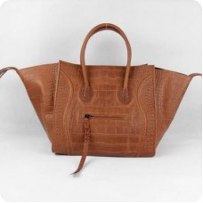 Celine Light Coffee Croco Leather Bags
