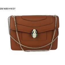 Torba na ramię Bvlgari Serpenti Calfskin Leather GM Earth Yellow 233 Torba na ramię Bvlgari Serpenti Calfskin Leather GM Earth Yellow 233