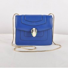 Torba na ramię Bvlgari Serpenti Original Leather w kolorze niebieskim 604 Torba na ramię Bvlgari Serpenti Original Leather w kolorze niebieskim 604