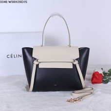 Torebka Celine z paskiem, czarna, kremowa, naturalna skóra cielęca Torebka Celine z paskiem, czarna, kremowa, naturalna skóra cielęca