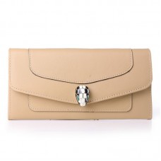 Bvlgari Serpenti Original Leather Wallet Apricot 201302 Bvlgari Serpenti Original Leather Wallet Apricot 201302