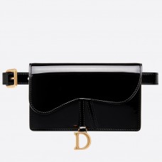 Torebka Dior Saddle Belt Bag z czarnej lakierowanej skóry Torebka Dior Saddle Belt Bag z czarnej lakierowanej skóry