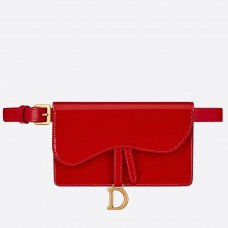 Torebka Dior Saddle Belt Bag z czerwonej lakierowanej skóry Torebka Dior Saddle Belt Bag z czerwonej lakierowanej skóry