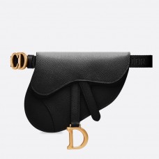 Torebka Dior Saddle Belt Bag z czarnej licowej skóry cielęcej Torebka Dior Saddle Belt Bag z czarnej licowej skóry cielęcej