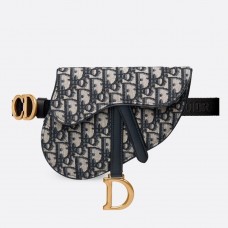 Torebka Dior Saddle Belt Bag z niebieskiego płótna Oblique Torebka Dior Saddle Belt Bag z niebieskiego płótna Oblique