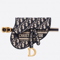 Torebka Dior Saddle Pouch z niebieskiego płótna Oblique Torebka Dior Saddle Pouch z niebieskiego płótna Oblique