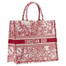 Torba typu tote Dior Book z płótna haftowanego kwiatami hortensji