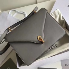 Dior C'est Dior Torebka z klapką w szarej skórze cielęcej