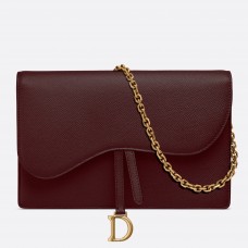 Kopertówka Dior Bordeaux Calskin Saddle Chain Kopertówka Dior Bordeaux Calskin Saddle Chain