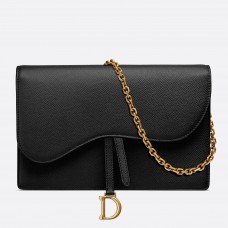 Kopertówka Dior Black Calskin Saddle Chain Kopertówka Dior Black Calskin Saddle Chain