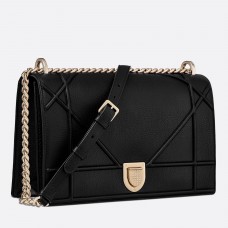 Torebka Dior Diorama Flap Bag z czarnej licowej skóry cielęcej Torebka Dior Diorama Flap Bag z czarnej licowej skóry cielęcej