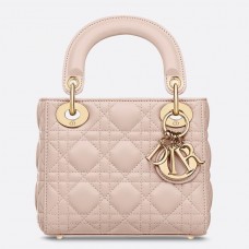 Dior Poudre Lambskin Mini Lady Dior Torebka z łańcuszkiem Dior Poudre Lambskin Mini Lady Dior Torebka z łańcuszkiem