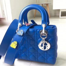 Torebka Dior My Lady Dior z niebieskiej skóry jagnięcej