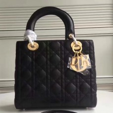 Torebka Dior Medium Lady Dior z czarnej skóry jagnięcej Torebka Dior Medium Lady Dior z czarnej skóry jagnięcej