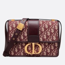 Torebka Dior 30 Montaigne z bordowego płótna żakardowego Torebka Dior 30 Montaigne z bordowego płótna żakardowego