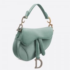 Torebka Dior Mini Saddle Bag w kolorze morskiej zieleni z aksamitu Torebka Dior Mini Saddle Bag w kolorze morskiej zieleni z aksamitu