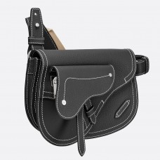 Dior Black DIOR x KAWS Pouch Saddle Bag Dior Black DIOR x KAWS Pouch Saddle Bag