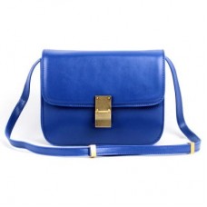 Celine Clasp Classic Box Medium Bag Niebieski Celine Clasp Classic Box Medium Bag Niebieski