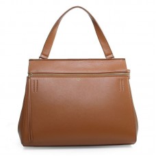Celine EDGE Oryginalna skórzana torba Jasna kawa 3405