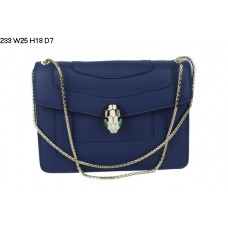 Torba na ramię Bvlgari Serpenti Calfskin Leather GM Navy Sapphire Blue 233 Torba na ramię Bvlgari Serpenti Calfskin Leather GM Navy Sapphire Blue 233