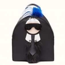 Plecak Fendi Black Fur Depict Karlito Appliques Plecak Fendi Black Fur Depict Karlito Appliques