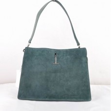 Celine EDGE Torba ze skóry zamszowej Zielona 309