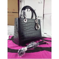 Replika torebki Dior Lady Totes z prawdziwej skóry w kolorze czarnym
