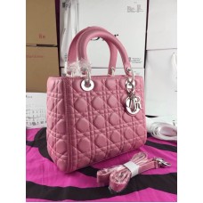 Replika torebki Dior Lady Totes z prawdziwej skóry w kolorze różowym